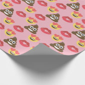 Papier Cadeau Emoji mignon dans l'amour, l'emoji de dunette et (Coin)