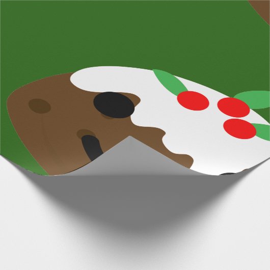 Papier Cadeau emoji pudding de Noël (Coin)