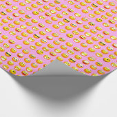 Papier Cadeau émoji rose pastel (Coin)