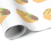 Papier Cadeau emoji taco (Coin rond)