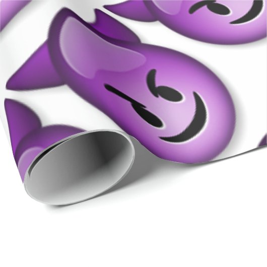 Papier Cadeau Emoji vilain font face (Coin rond)