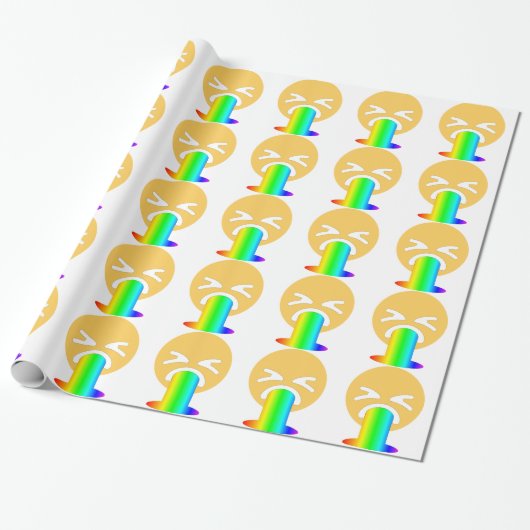 Papier Cadeau émoticône arc-en-ciel (Déroulé)