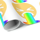 Papier Cadeau émoticône arc-en-ciel (Coin rond)