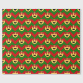 Papier Cadeau émoticône de coeur de noël (Plat)