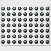 Papier Cadeau émoticône huit balles (Plat)