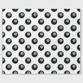 Papier Cadeau émoticône huit balles (Plat)
