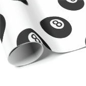 Papier Cadeau émoticône huit balles (Coin rond)