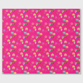 Papier Cadeau émoticône rose chaud (Plat)