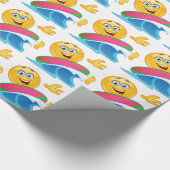 Papier Cadeau émoticône surf (Coin)
