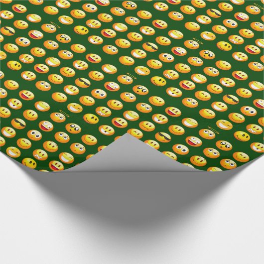 Papier Cadeau émoticône vert foncé (Coin)