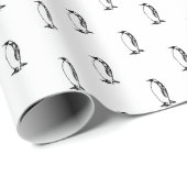 Papier Cadeau empereur de pingouin (Coin rond)