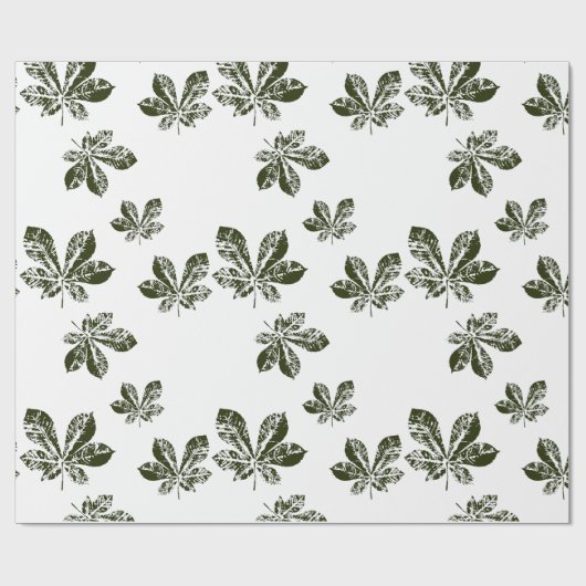 Papier Cadeau Empreinte d'automne (Plat)
