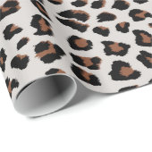 Papier Cadeau Empreinte de léopard (Coin rond)