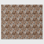 Papier Cadeau Empreinte de léopard africain sans couture (Plat)