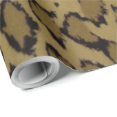 PAPIER CADEAU EMPREINTE DE LÉOPARD ANIMAL (Coin rond)