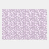 Papier cadeau empreinte de léopard animal violet (Devant 3)