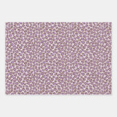 Papier cadeau empreinte de léopard animal violet (Devant 2)