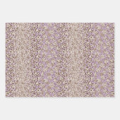 Papier cadeau empreinte de léopard animal violet (Devant)