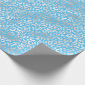 Papier Cadeau Empreinte de léopard Aqua Silver (Coin)