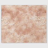 Papier Cadeau Empreinte de léopard blanc Rose Peach (Plat)