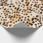 Papier Cadeau Empreinte de léopard Brown blanc (Coin)