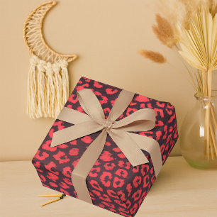 Papier Cadeau Empreinte de léopard Brown de corail