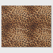 Papier Cadeau Empreinte de léopard Brown de crème (Plat)
