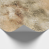 Papier Cadeau Empreinte de léopard Brown Gold White (Coin)