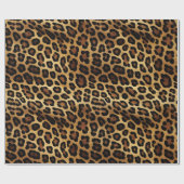 Papier Cadeau Empreinte de léopard Brown or (Plat)