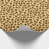 Papier Cadeau Empreinte de léopard - Chocolat Brown et Chocolat  (Coin)