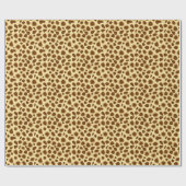 Papier Cadeau Empreinte de léopard - Chocolat Brown et Chocolat  (Plat)