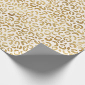 Papier Cadeau  Empreinte de léopard Cream Gold     (Coin)