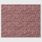 Papier Cadeau Empreinte de léopard d'argent rouge (Plat)