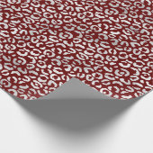 Papier Cadeau Empreinte de léopard d'argent rouge (Coin)