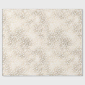 Papier Cadeau Empreinte de léopard de bronze blanc d'or (Plat)