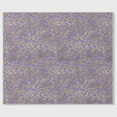 Papier Cadeau Empreinte de léopard de glam or violet (Plat)
