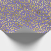 Papier Cadeau Empreinte de léopard de glam or violet (Coin)