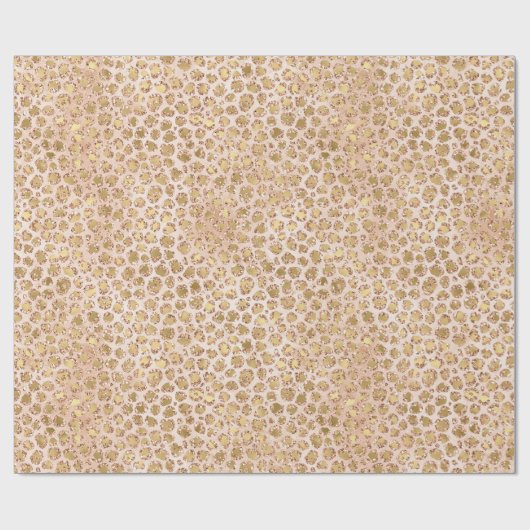 Papier Cadeau Empreinte de léopard de la Parties scintillant d'o (Plat)