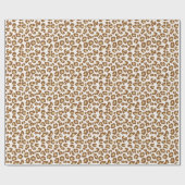 Papier Cadeau Empreinte de léopard de neige, beige, tan et crème (Plat)