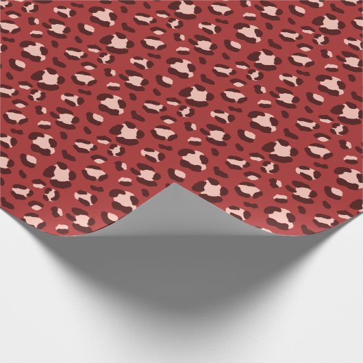 Papier Cadeau Empreinte de léopard de Noël Fun Red Mix (Coin)