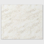 Papier Cadeau Empreinte de léopard d'or blanc (Plat)