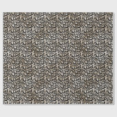 Papier Cadeau Empreinte de léopard d'or chic (Plat)