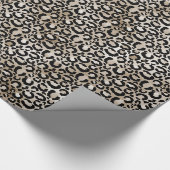 Papier Cadeau Empreinte de léopard d'or chic (Coin)