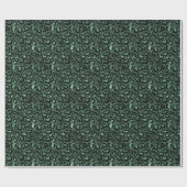 Papier Cadeau Empreinte de léopard Emerald Green (Plat)