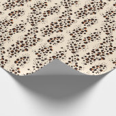 Papier Cadeau Empreinte de léopard exotique en Brown et crème (Coin)
