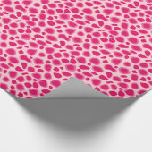 Papier Cadeau Empreinte de léopard - Fuchsia et rose clair (Coin)