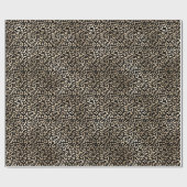 Papier Cadeau Empreinte de léopard Gold Black Glam (Plat)