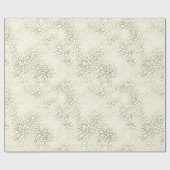 Papier Cadeau Empreinte de léopard Gold White Glam (Plat)