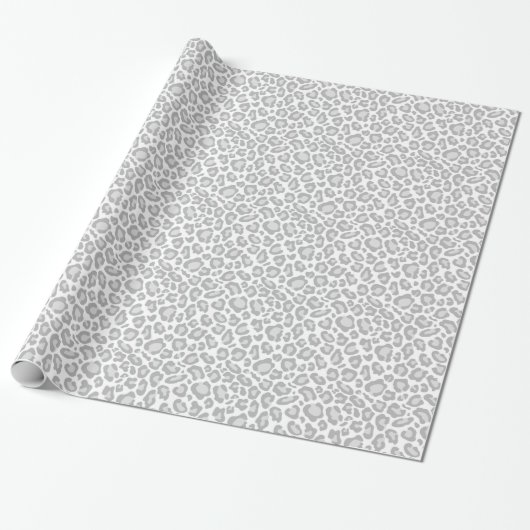 Papier Cadeau Empreinte de léopard gris (Déroulé)