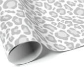 Papier Cadeau Empreinte de léopard gris (Coin rond)